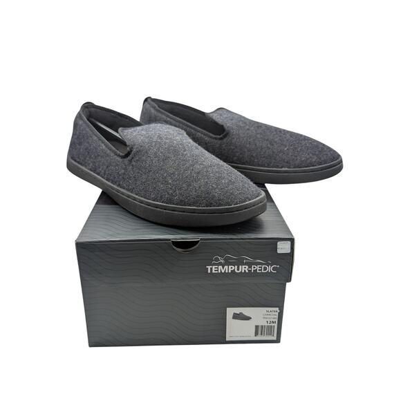 Tempur-Pedic Mens Size 9 Slater Charcoal Moccasin Slippers Shoes TP6157-005 NEW main image 5